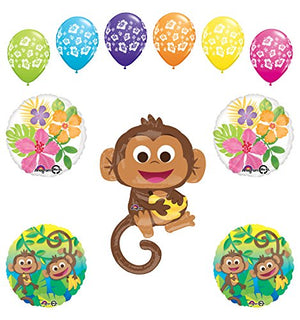 Mod Monkey Party Supplies Birthday or Baby Shower Boy Monkey Love Jungle Balloon Bouquet Decorations