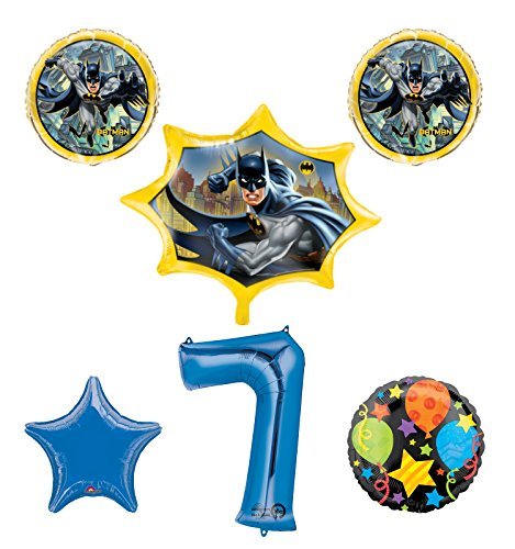 New! Batman 7th Birthday Party Balloon Decorations and Supplies