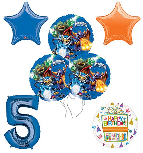 Skylanders 5th Birthday Party Supplies and Balloon Decoration Bouquet Kit