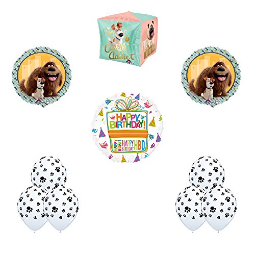 The Secret Life of Pets 10pc Paw Print Latex Birthday Party Balloon Decorations
