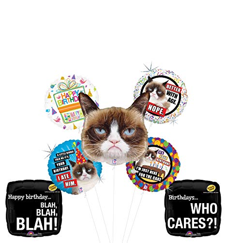 Grumpy Cat Birthday Party Supplies Who Cares Balloon Bouquet Decorations