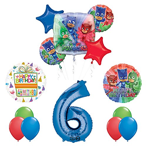 The Ultimate PJ MASKS 6th Birthday Party Supplies and Balloon decorations
