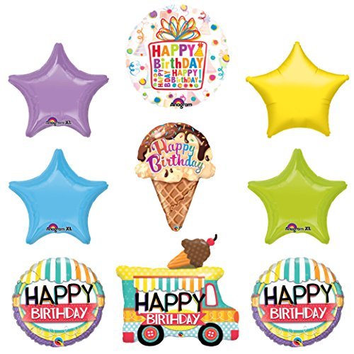 Ice Cream Chocolate Sugar Cone Birthday Party Supplies Decoration Balloon Kit