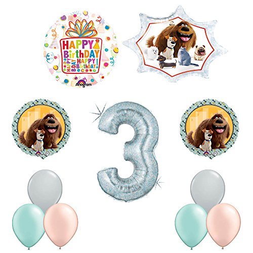 The Secret Life of Pets 3rd Holographic Birthday Party Balloon Supply Decorations