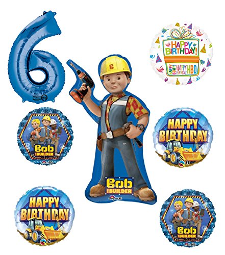 Bob The Builder Construction 6th Birthday Party Supplies and Balloon Decorations