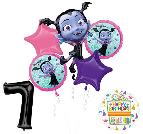 Mayflower Products Vampirina 7th Birthday Balloon Bouquet Decorations and Party Supplies