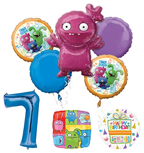 Mayflower Products Ugly Dolls Party Supplies 7th Birthday Balloon Bouquet Decorations