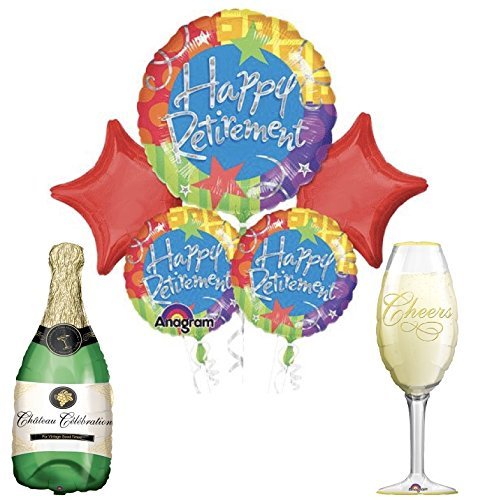Retirement Party Supplies and Balloon Bouquet Decoration Kit "CHEERS"