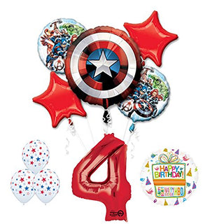 The Ultimate Avengers Super Hero 4th Birthday Party Supplies and Balloon Decorations