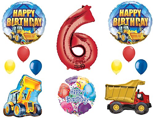 The Ultimate Construction 6th Birthday Party Supplies and Balloon Decorations