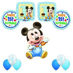 MICKEY MOUSE 1st Birthday Party 11pc Balloon Decoration Kit