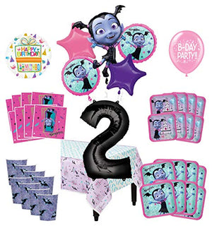 Mayflower Products Vampirina 2nd Birthday Party Supplies 16 Guest Decoration Kit and Balloon Bouquet 90 pc