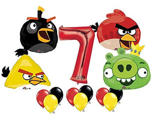 The Ultimate Angry Birds 7th Birthday Party Supplies and Balloon Decorations
