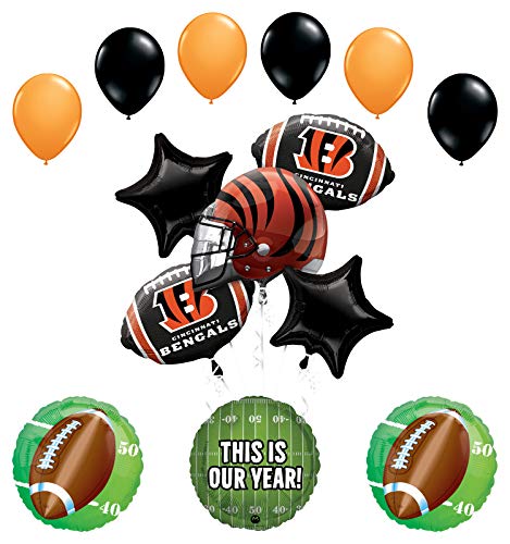 Mayflower Products Cincinnati Bengals Football Party Supplies This is Our Year Balloon Bouquet Decoration