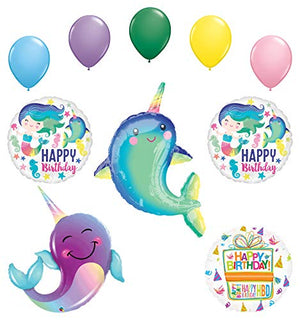 Mayflower Products Narwhal Party Supplies Birthday Celebration Balloon Bouquet Decorations