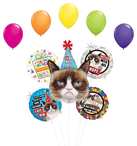 Grumpy Cat Party Face Birthday Party Supplies Balloon Bouquet Decorations