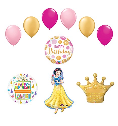 Snow White Crown Princess Balloon Birthday Party Supplies