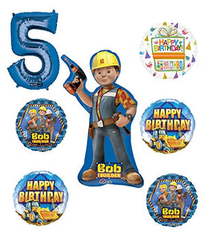 Bob The Builder Construction 5th Birthday Party Supplies and Balloon Decorations