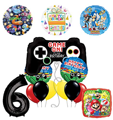 Mayflower Products Video Gamers 6th Birthday Party Supplies Balloon Decorations