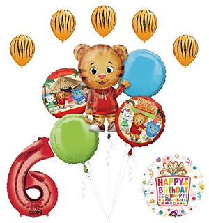 The Ultimate Daniel Tiger Neighborhood 6th Birthday Party Supplies and Balloon Decorations