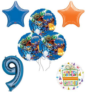 Skylanders 9th Birthday Party Supplies and Balloon Decoration Bouquet Kit