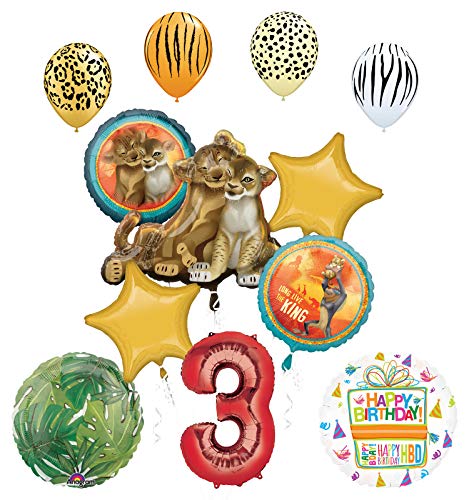 Lion King Party Supplies 3rd Birthday Balloon Bouquet Decorations