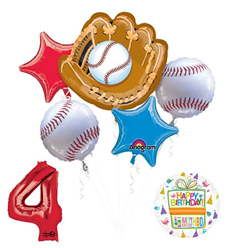 Baseball 4th Birthday Party Supplies