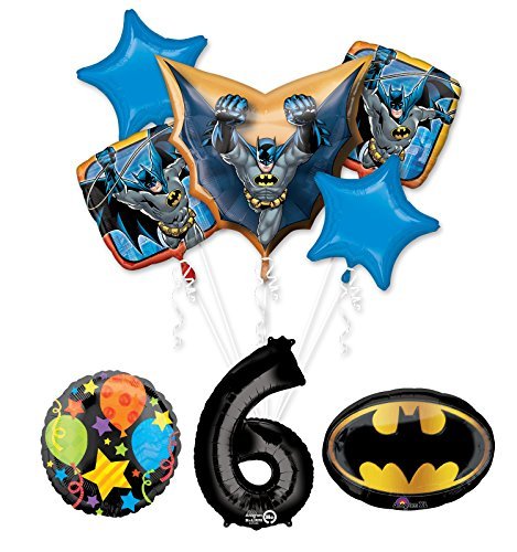 The Ultimate Batman 6th Birthday Party Supplies and Balloon Decorations