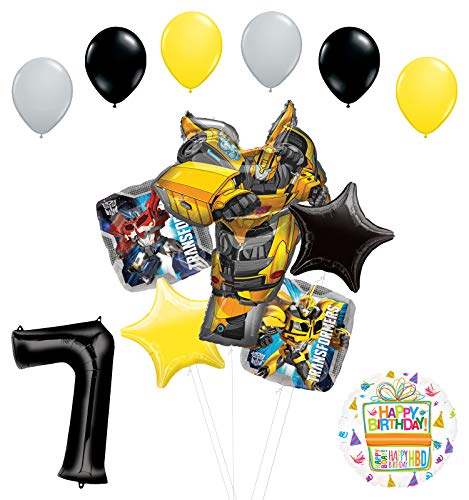 Transformers Mayflower Products Bumblebee 7th Birthday Party Supplies Balloon Bouquet Decorations