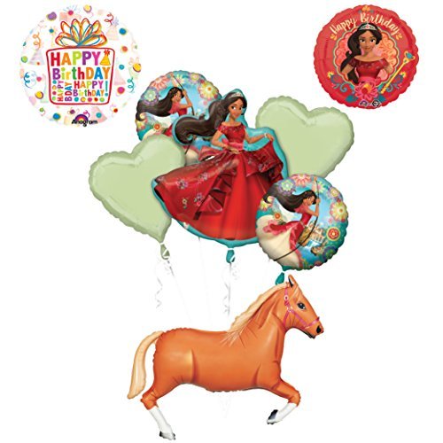 ELENA OF AVALOR Happy Birthday Party Supplies Balloons Decoration kit with 43" Tan Horse foil