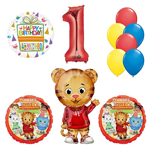 Daniel Tiger Neighborhood 1st Birthday Party Supplies and Balloon Decorations