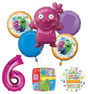 Mayflower Products Ugly Dolls 6th Birthday Party Supplies Balloon Bouquet Decorations