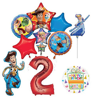 Mayflower Products Toy Story Party Supplies Woody and Friends 2nd Birthday Balloon Bouquet Decorations