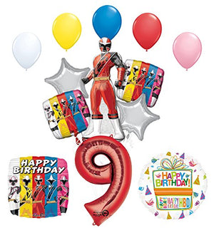 The Ultimate Power Rangers Ninja Steel 9th Birthday Party Supplies and Balloon Decorations
