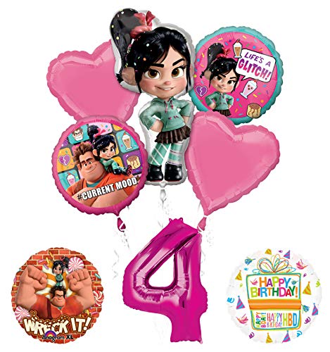 Wreck It Ralph 4th Birthday Party Supplies Balloon Bouquet Decorations