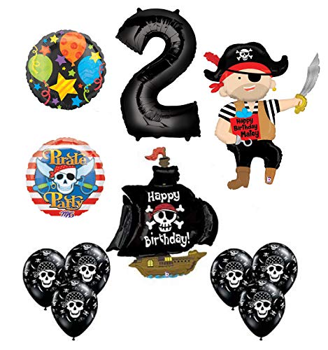 Mayflower Products Pirate 2nd Birthday Party Supplies Balloon Bouquet Decorations