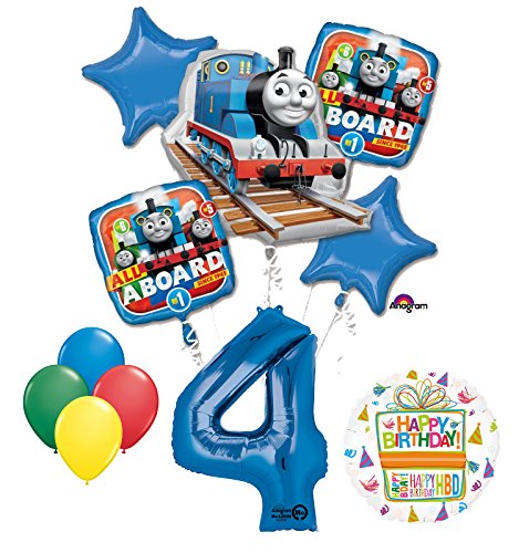 The Ultimate Thomas the Train Engine 4th Birthday Party Supplies and Balloon Decorations