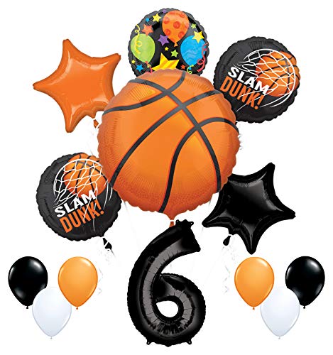 Mayflower Products Basketball 6th Birthday Party Supplies Nothin' But Net Balloon Bouquet Decorations