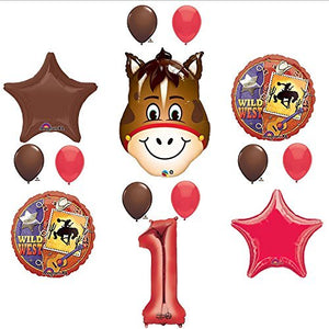 Wild West Cowboy Western 1st Birthday Party Supplies and Balloon Decorations