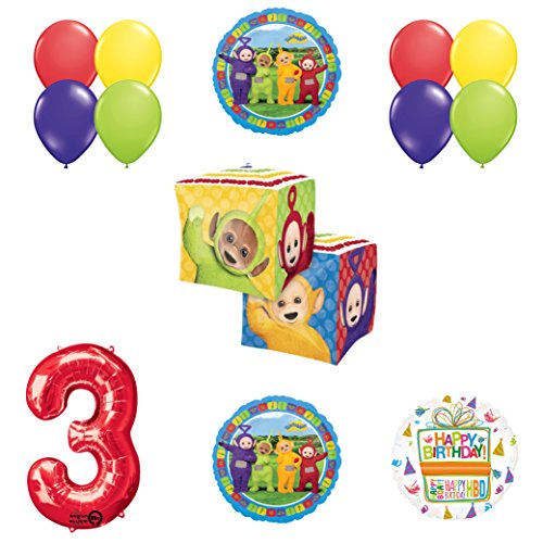 Teletubbies 3rd birthday CUBZ Balloon Birthday Party supplies and Decorations