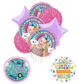 JoJo Siwa Party Supplies and Dream Crazy Big Birthday Balloon Bouquet Decorations