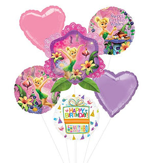 Tinkerbell Birthday Party Supplies and Balloon Bouquet Decorations