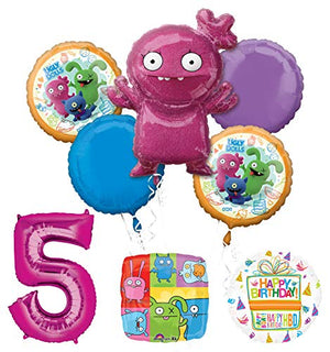 Mayflower Products Ugly Dolls 5th Birthday Party Supplies Balloon Bouquet Decorations