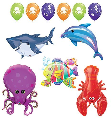 ULTIMATE SEA ANIMALS BIRTHDAY PARTY UNDER THE SEA CREATURES BALLOON DECORATIONS