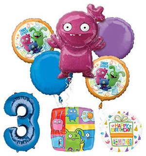 Mayflower Products Ugly Dolls Party Supplies 3rd Birthday Balloon Bouquet Decorations