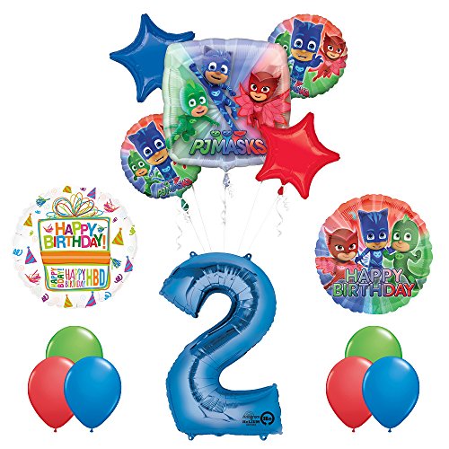 The Ultimate PJ MASKS 2nd Birthday Party Supplies and Balloon decorations