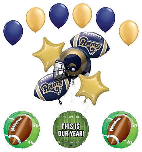 Mayflower Products Los Angeles Rams Football Party Supplies This is Our Year Balloon Bouquet Decoration