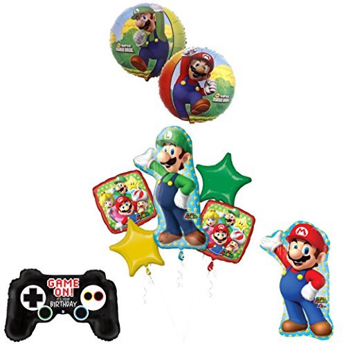 The ULTIMATE Super Mario Brothers and Luigi Video Game Birthday Party Supplies Decorations