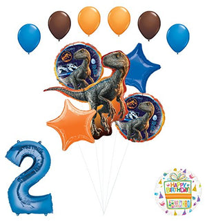 Jurassic World 2nd Birthday Party Supplies Balloon Bouquet Decorations