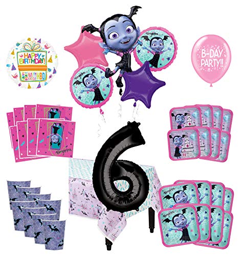 Mayflower Products Vampirina 6th Birthday Party Supplies 16 Guest Decoration Kit and Balloon Bouquet 90 pc